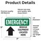 Signmission Rescue Equipment Located Here, 7 in W x Rectangle, Vinyl Decal OS-2PACK-EM-D-57-L-10350 - alternate 2